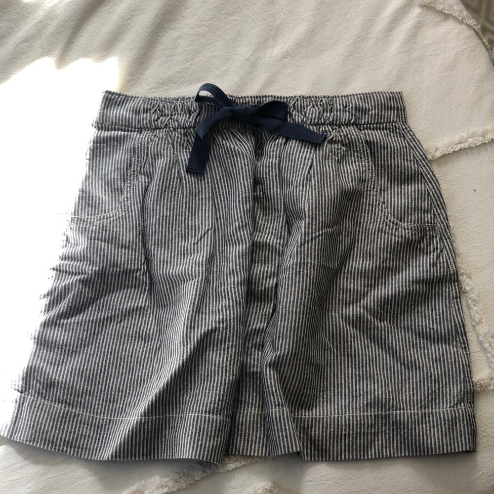 J. Crew Blue and white stripe pull-on linen skirt XS - Picture 8 of 8